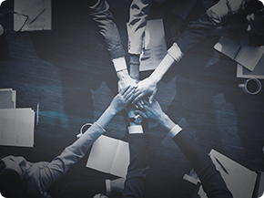 2 People shaking hands.